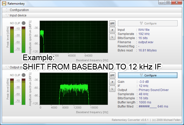 Shift from baseband to IF